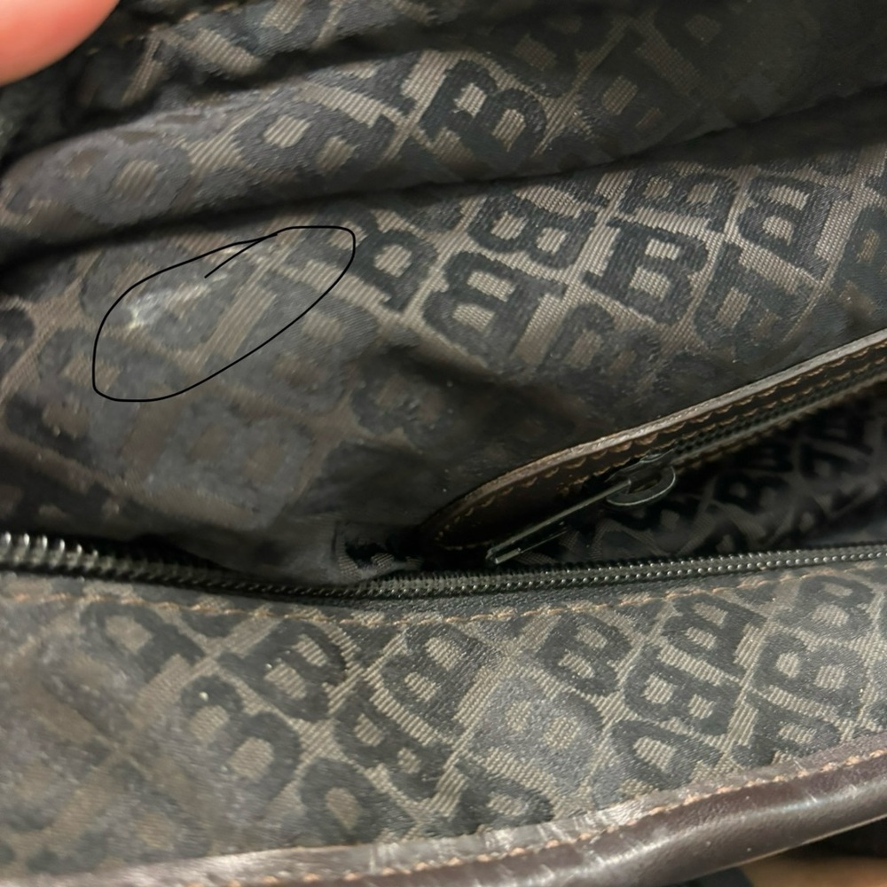 BALLY Vintage Monogram Canvas Tote Bag Quiet Luxury Minimalist Gold Clasp - Picture 7 of 17